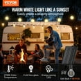 thumbnail image 2 of VEVOR 100FT Solar LED Outdoor String Patio Lights Waterproof with Remote Control, 2 of 9