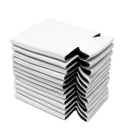 

10PCS Neoprene Beer Can Cooler Drink Cup Bottle Sleeve Insulator Wrap Cover New White