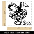 thumbnail image 2 of Regal Easter Bunny Mounted on Chicken with Eggs Self-Inking Rubber Stamp Ink Stamper - Fuchsia Ink - Small 1 Inch, 2 of 7