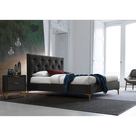 Colton Mid-Century Modern Platfoam Bed Queen