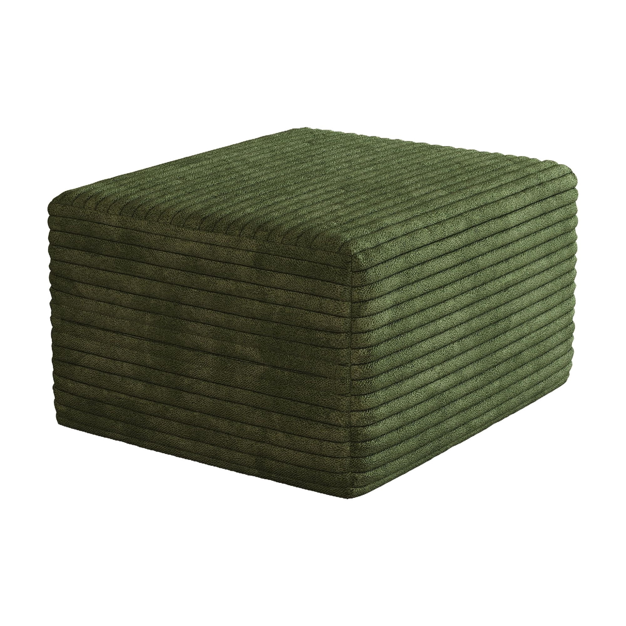 Sofa Ottoman, Plush Corduroy Upholstered Footrest