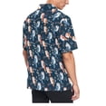 thumbnail image 3 of ALAZA Many Owls on Branch Men's Hawaiian Shirt Short Sleeve Casual Button Down Shirts 2XL, 3 of 6