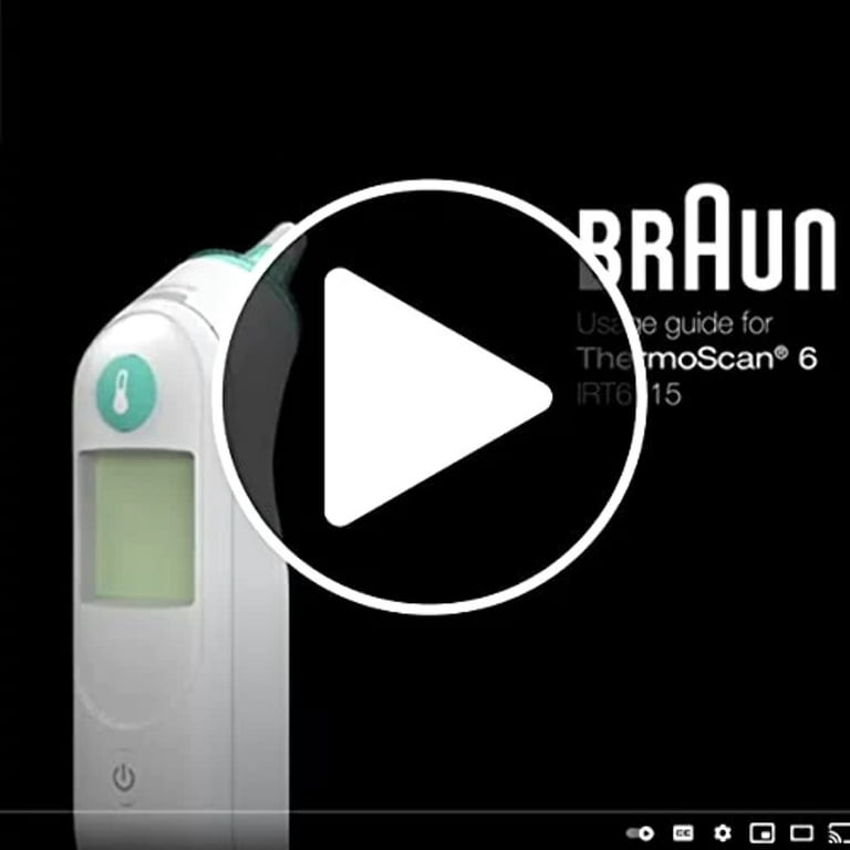 Braun ThermoScan 6, Irt6515 Digital Ear Thermometer for Adults, Babies, Toddlers and Kids Fast, Gentle, and Accurate with Color Coded Results