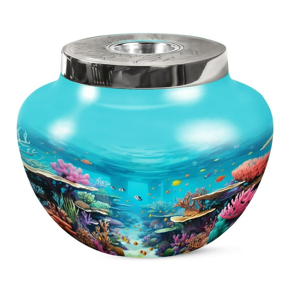 KARYLIZ Reef Adult Urns For Human Ashes Men - Memorial Ashes Unique - Large Urn For Human Ashes (Size - 10 INCH)