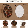 thumbnail image 3 of Canvas Wall Art Mushroom Seamless Boho Black Brown Mushroom Forest Vintage Mushrooms Oval Framed Canvas Prints Vintage Wall Hanging Decor for Home Decorations 8.6"x11.4", 3 of 7