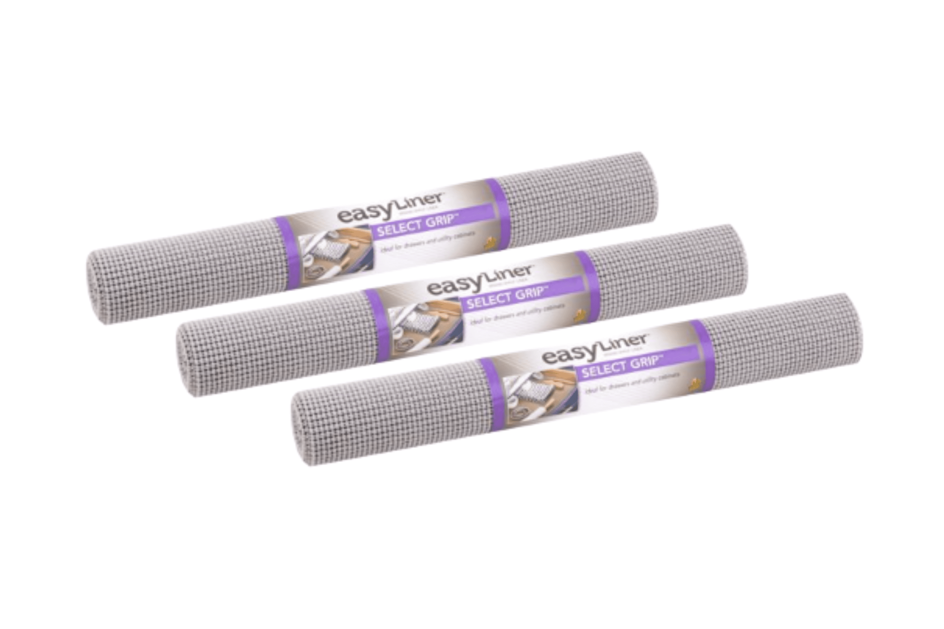 Select Grip EasyLiner Brand Shelf Liner, Light Grey, 3 Pk, 20 in. x 6