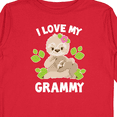 thumbnail image 4 of Inktastic Cute Sloth I Love My Grammy with Green Leaves Boys or Girls Long Sleeve Toddler T-Shirt, 4 of 5