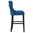 thumbnail image 4 of WestinTrends Wordford 29" Tufted Velvet Bar Stool, Black/ Royal Blue, 4 of 10
