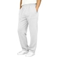 thumbnail image 2 of Boys Baggy Sweatpants Teens Athletic Joggers Lightweight Straight Leg Open Bottom Pants Trousers with Pockets White 5-16 Years, 2 of 8