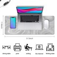 thumbnail image 5 of Gray Fine LinesLine Theme&nbsp;mousepad Gamingwaterproofwashable&nbsp;for Office Home Work GamingmousepadRubber Base Mousepad with Stitched Edges 31.5x11.8inches, 5 of 7
