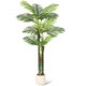 thumbnail image 1 of QinaQin Palmera artificial Golden Cane con base blanca, planta decorativa grande para sala, patio, interior o exterior, 1 of 6