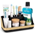 thumbnail image 1 of GFWARE Gold Toothbrush Holders for Bathrooms Countertop Organizer - Detachable 7 Slots Electric Toothbrush and Toothpaste Holder, Kids Organization and Storage, Restroom Accessories Vanity Stuff, 1 of 7