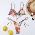 thumbnail image 3 of DPTALR Women's New Fashion Printing Stitching Split Swimsuit Sexy Swimwear, 3 of 8