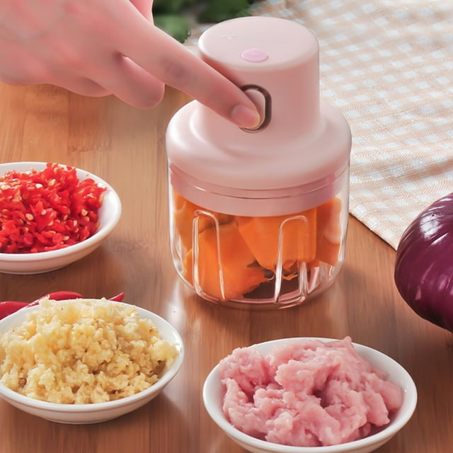 Birdeem Baby Food Grinder,Baby Food Masher,Multi Functional Household Garlic Grinder Intelligent Rechargeable Garlic Grinder Ginger Garlic Household Small Baby Food Machine Electric Garlic Grinder