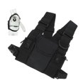 thumbnail image 1 of Chest Backpack, Black Front Chest Pack Shockproof Zipper Patch Pocket  for Outdoor Activities, 1 of 8