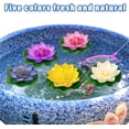 thumbnail image 5 of Water Floating Lotus Flowers 5pcs Artificial Floating Pond Decorations Artificial Foam Water Lily, 5 of 5