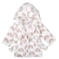 thumbnail image 5 of Baby Essentials Infant Girls Bathrobe with Tie Closure for Newborns and Infants 0 - 9 Months in Radiant Rainbows Print, 5 of 7