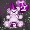 thumbnail image 3 of CafePress - BIRTHDAY AGE: 2 (Purple) Dark T Shirt - Men's Classic Graphic Cotton T-Shirt, 3 of 4