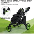 thumbnail image 6 of XDriveMax 360 Rotating 3 Wheel Foldable Golf Pull Push Cart for Clubs, Lightweight Aluminum Frame with Handle Lock, Umbrella Stand, Premium Storage, Green, 6 of 6