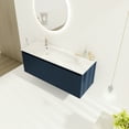 thumbnail image 6 of Navy Blue 48" Bathroom Vanity With Drop-shaped Resin Sink - Wall Mounted Simple Spacious Design, 6 of 7
