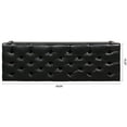 thumbnail image 4 of Modern Faux Leather End of Bed Bench, Upholstered Button Tufted Ottoman Seat with Storage Shelf and Nailhead Trim for Bedroom Entryway Living Room, 4 of 13