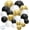 Black，Gold，White, variant on 21 Pcs Fall Paper Lanterns Party Decorations, 4/6/8/10 Inch Yellow Orange and Brown Thanksgiving Decorations Autumn Hanging Paper Lanterns for Harvest Theme Party, Wedding, Birthday, Baby Shower