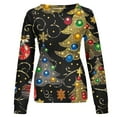 thumbnail image 5 of AGWOLF Womens Ugly Christmas Sweatshirt Cute Holiday Xmas Tree Tops Long Sleeve Crewneck Pullover Vintage Festive Shirts, 5 of 5