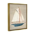 thumbnail image 4 of Stupell Industries Rustic Blue Sailboat Transportation Painting Gold Floater Framed Canvas Art Print Wall Art, 17 x 21, 4 of 10