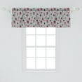 thumbnail image 2 of Ambesonne Abstract Triangle Window Valance, Hand Drawn Geometric Composition with Pastel Colors, Curtain Valance for Kitchen Bedroom Decor with Rod Pocket, 54" X 18", Grey Pink Charcoal Grey, 2 of 3