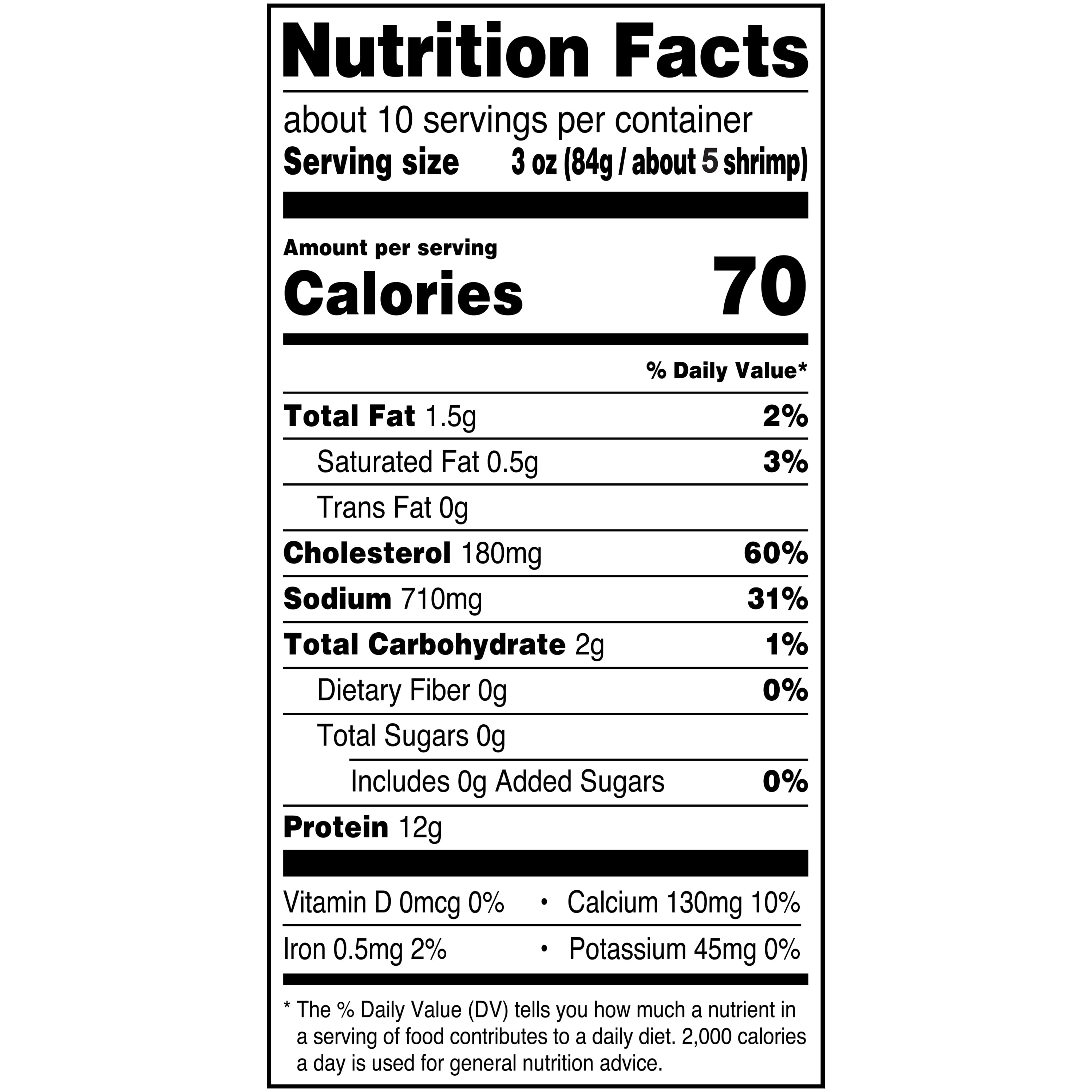 Great Value Frozen Cooked Extra Large Easy Peel Shrimp, 2 lb Bag (26 -30 Count per lb)