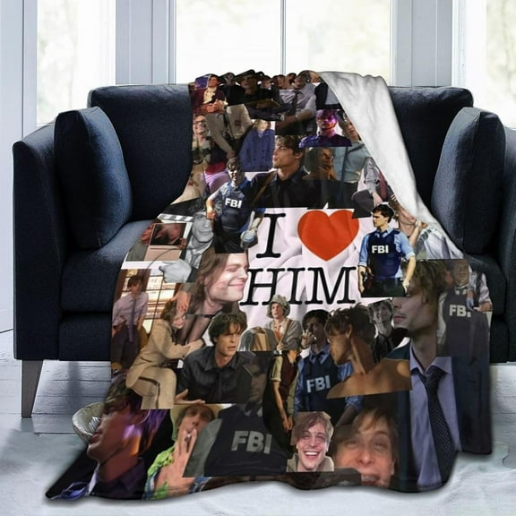 Spencer Reid Fleece Blanket for Couch - Throw Blanket Lightweight Spencer Reid Merch Super Soft Cozy Luxury Bed Blanket Microfiber and Throws for Sofa