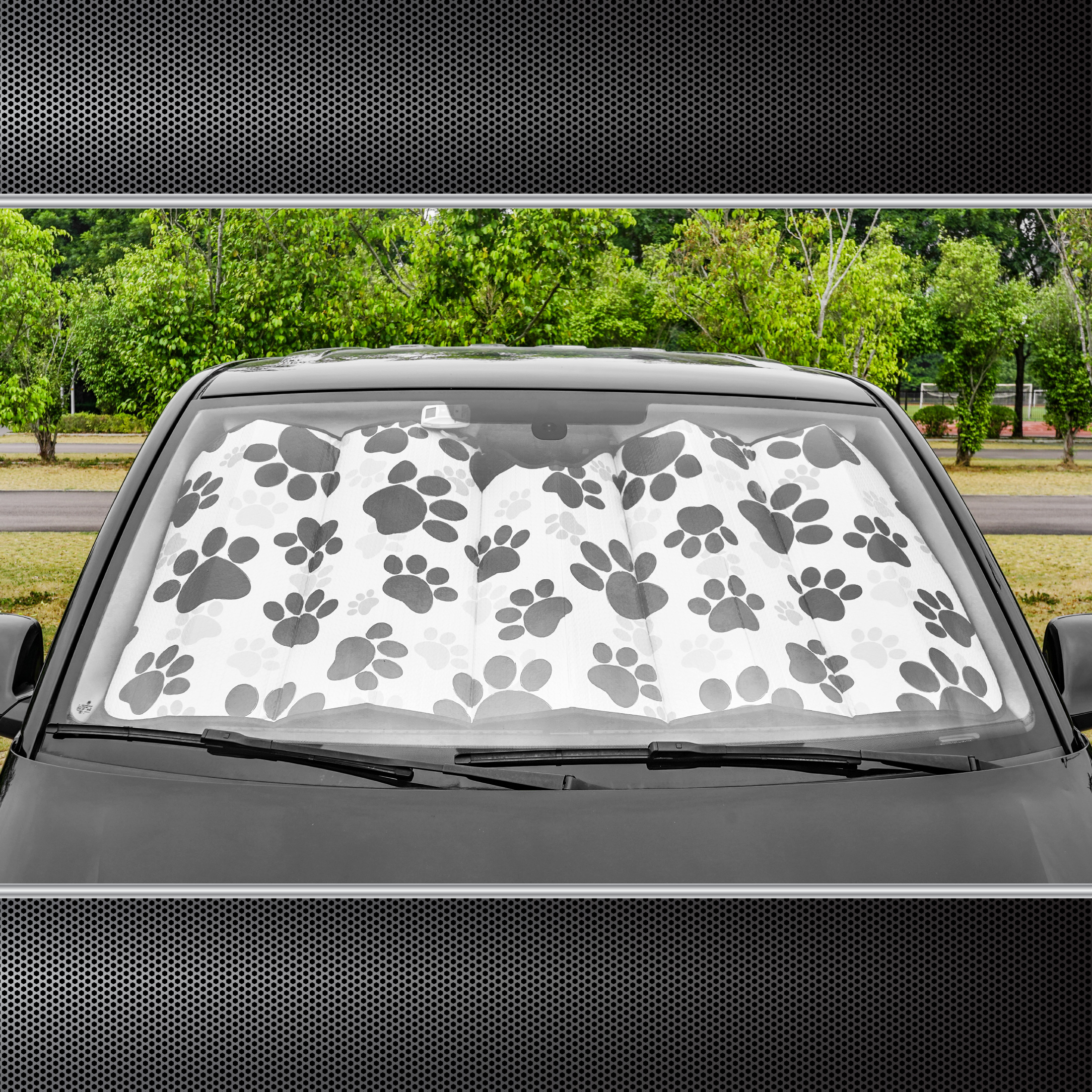 Auto Drive Paw Print Accordion Windshield Sunshade photo 7