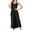Black, variant on Wancir Women's Sleeveless V-Neck Chemise Ice Silk & Lace Trim
