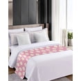 thumbnail image 4 of Xipuska White Pink Daisy Bed Runners for Twin Size Bed, Decorative Bed Throws for Foot of Bed, Spring Summer Floral Farmhouse Bed Runner Sofa Throw Bedding Scarf Protector Slipcover for Bedroom/Hotel, 4 of 6