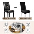 thumbnail image 4 of ChrumpTon 4 Pack Dining Chair Covers,Stretch Chair Covers,Chair Seat Covers for Dining Room Kitchen,Removable,Washable,Black, 4 of 10