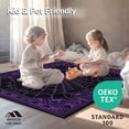 thumbnail image 4 of ODIKA 6'x9' Machine Washable Non-Slip Area Rug, Artistic Halloween Inspired Lattice Style High Traffic Rug, Purple, 36616, 4 of 7