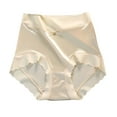 thumbnail image 3 of Aboser Cooling Underwear for Women High Waisted Silk Satin Panties Breathable Full Coverage Underwear Comfort Soft Seamless Hipster Briefs, 3 of 4