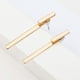 thumbnail image 4 of Fiudx Pendientes En Forma de T, Elegante Diseño de Barra de Metal, Artesanía Única de Aleación y Diamantes de Imitación, Accesorio Versátil para Cualquier Atuendo, Perfecto para Fiestas o Uso Diario,, 4 of 6
