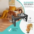 thumbnail image 2 of Elevated Dog Bowls - 5 Heights Adjustable Raised Dog Food Bowls with Slow Feeder Bowl and 2 Stainless Steel for Small Medium Large Dogs Cats(BLACK), 2 of 8
