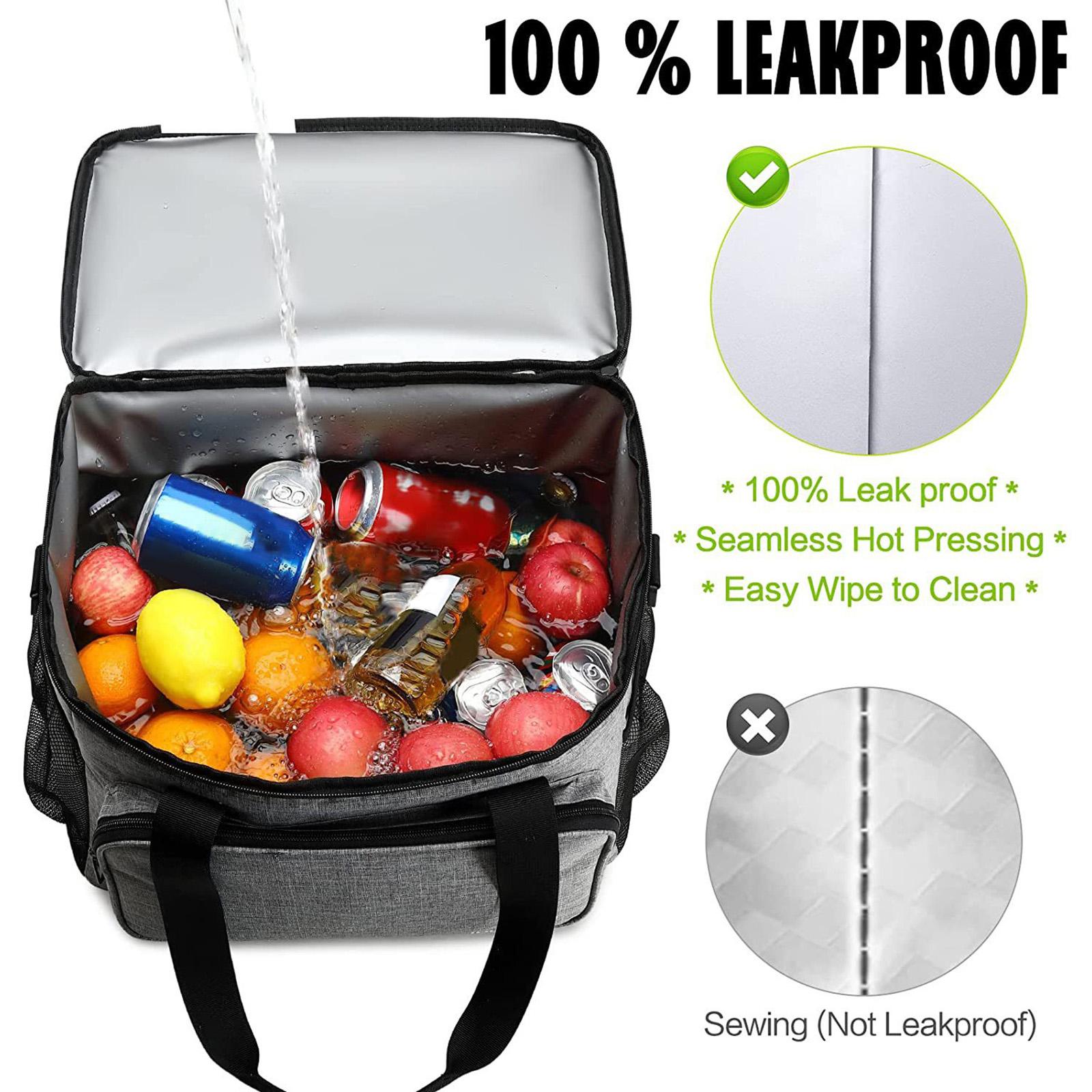 Sac Isotherme Pliable Grand Volume - Parfait Pour Pique-nique, Barbecue, Camping, Courses, Garde Le Froid Jusqu'à 12h