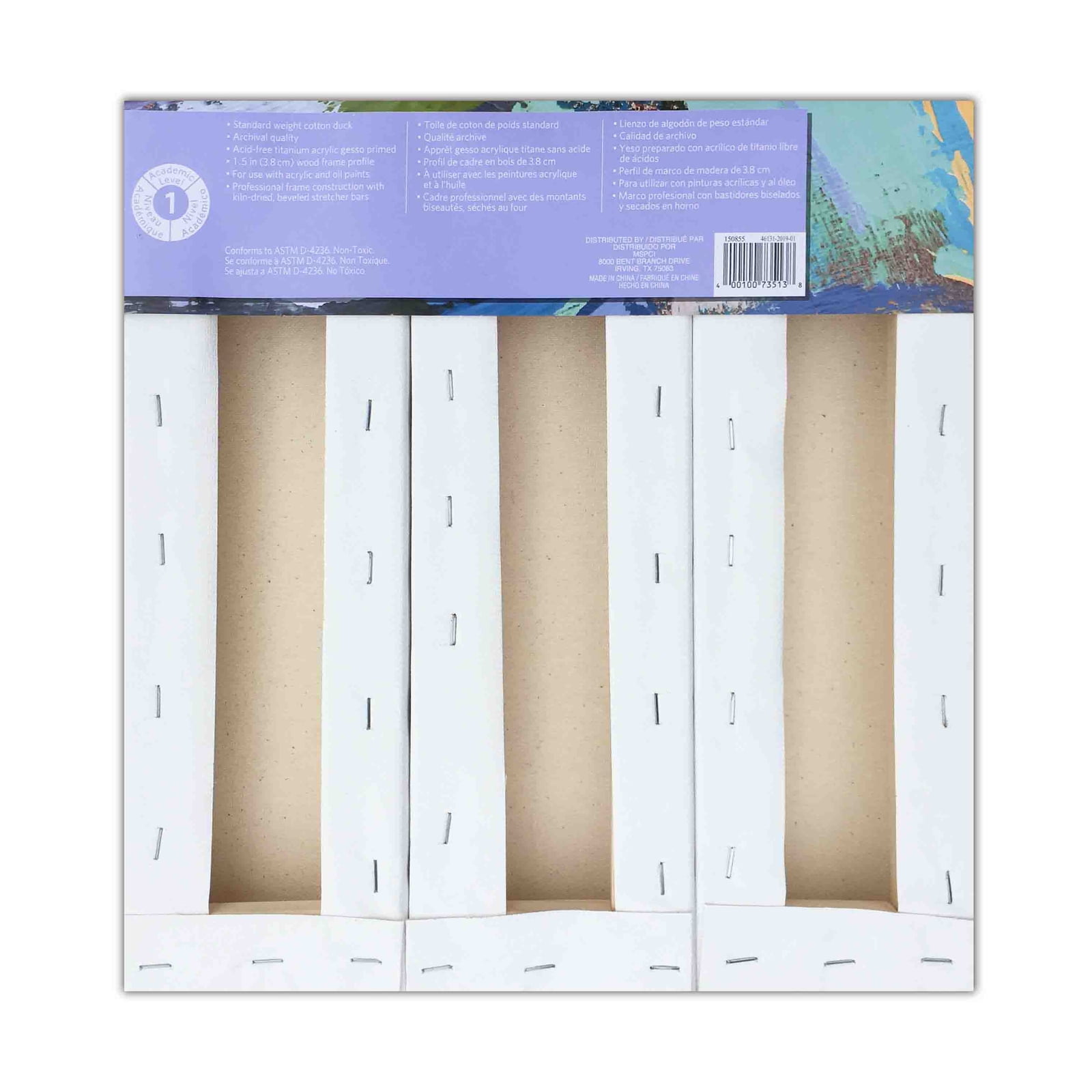 3 Pack Level 1 4" x 12" Deco Canvas by Artist's Loft