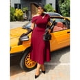 thumbnail image 3 of AURA Women Plus Size Bodycon Maxi Dress One Shoulder Waist Cutout Elegant Summer Dress, 3 of 6