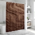 thumbnail image 6 of Retro Wood Grain Shower Curtain, Waterproof Shower Curtains for Bathroom, Rustic Farmhouse Wooden Board Brown Washable Fabric Bathtub Curtain Set Bath Decor with 12 Hooks Standard 72"x72", 6 of 8
