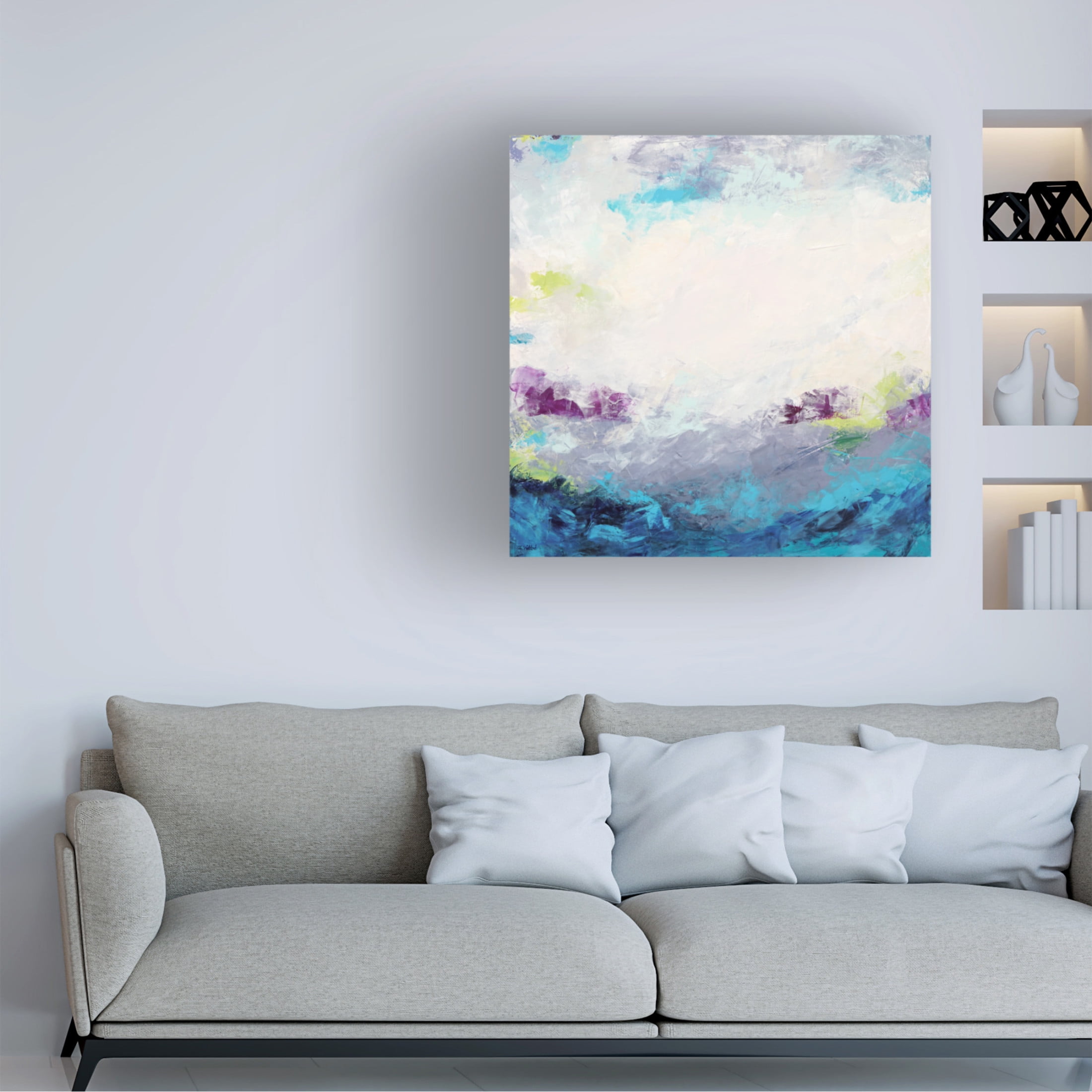 Trademark Fine Art Francoise Wattre Summer morning by the Sea 1 Canvas Wall Art