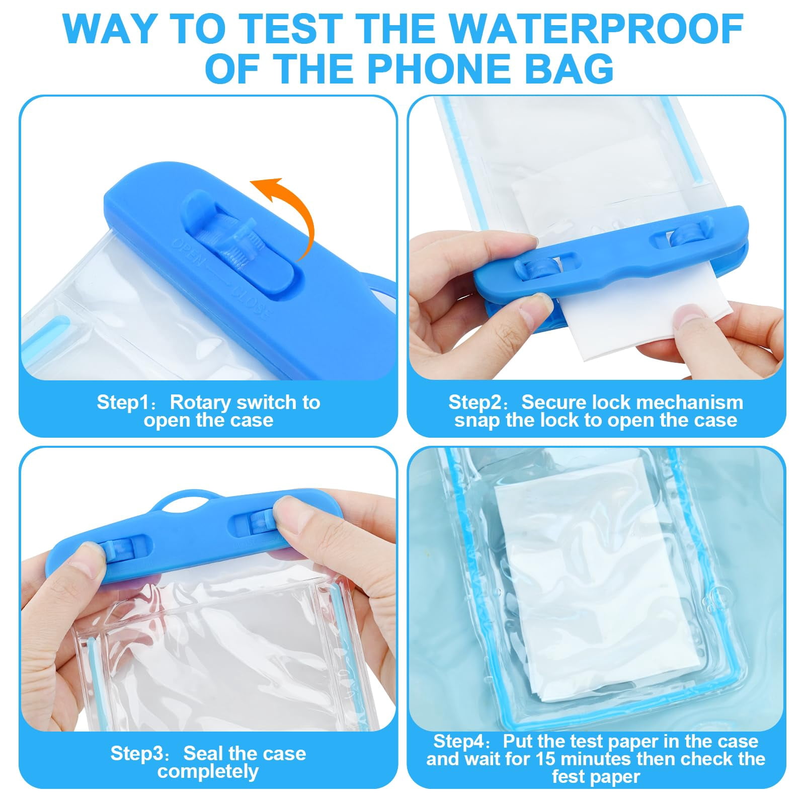 40 Pack Universal Waterproof Phone Pouch, Multicolor Waterproof Case Comp Compatible with iPhone 15 14 13 Pro Max XS Plus, Waterproof Phone Case Dry Bag with Phone Lanyard