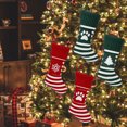 thumbnail image 3 of Visland Christmas Knitted Socks Festive Snowflake Design with Hanging Rope Socks for Tree Fireplace Decoration, 3 of 8