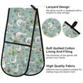 thumbnail image 4 of Dailycode Double Sided Oven Mitt with Loop Heat Resistant Kitchen Long Potholders 7" x 35" Cartoon Goose Flower Leaf, 4 of 6