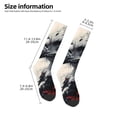 thumbnail image 2 of Fotbe Red Black Ink Style Bald Eagle Calcetas Divertidas Estampadas para Hombre y Mujer, Calcetas de Algodón hasta la Rodilla para Caminar, Correr, Enfermería y Embarazo, 2 of 6