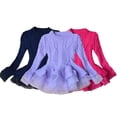 thumbnail image 3 of MXIEZI Toddler Kids Long Sleeve Knit Sweater Dress for Girls Puffy Princess Style Winter Warm Party Gown Ages 2-7 Years, 3 of 9
