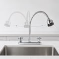 thumbnail image 3 of RV Kitchen Faucet 8 Inch Widespread Metallic Camper Sink Faucet, 360° Flexible Gooseneck Swivel Sprayer Head with 2 Water Flow Modes for Campers Motorhome Mobile Home, Chrome, 3 of 8